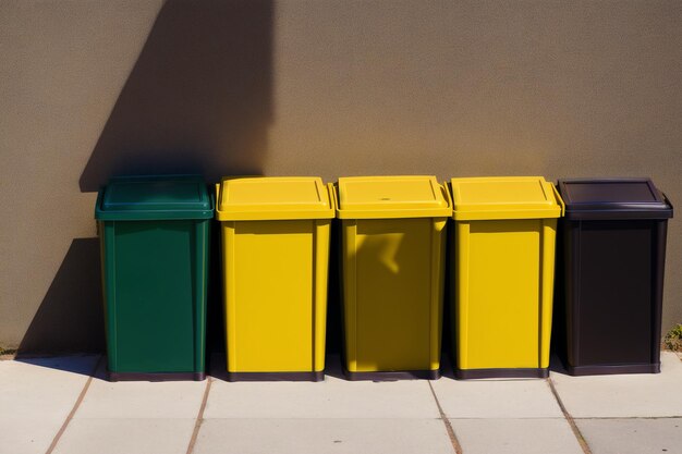 Recyclingconcept Vuilnisbak symboliseert recycling en milieubewustzijn Generatieve AI