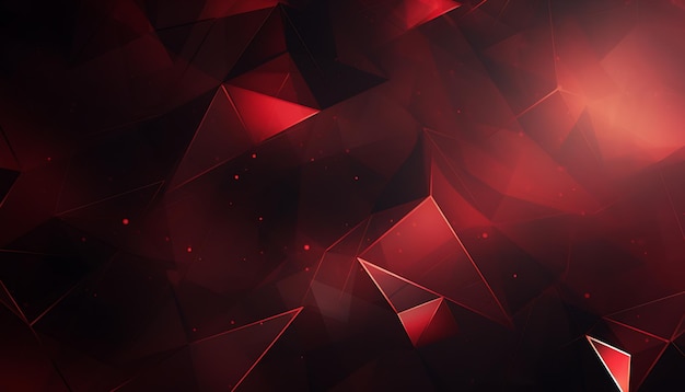 red 3D Geometric background