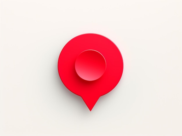 red 3d location icon