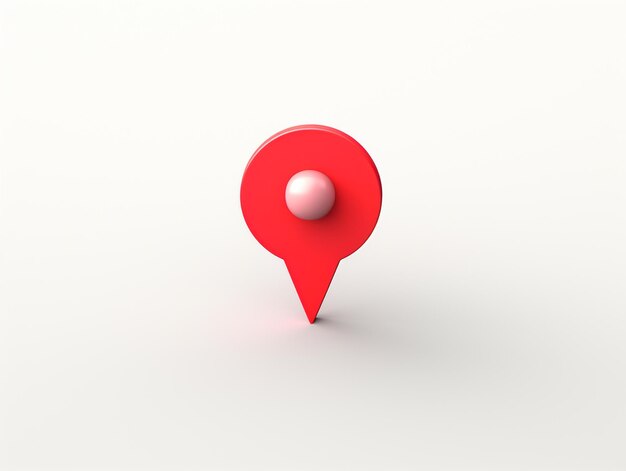 red 3d location icon