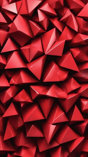 Red 3d triangle effect abstract background