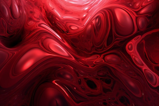 Photo red abstract background digital fractal art