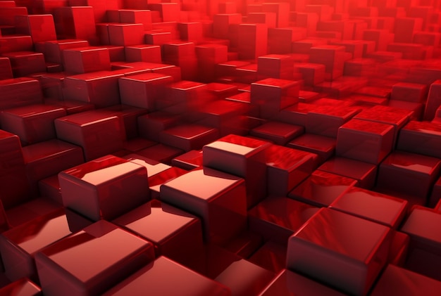 Red abstract background generative ai