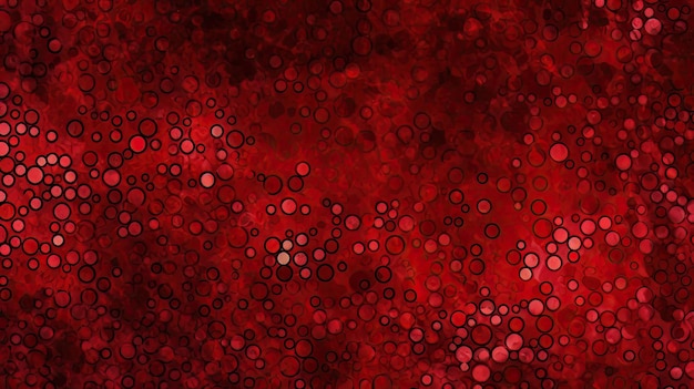 Red abstract background with circles