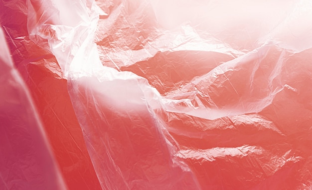 Photo red abstract plastic bag concept