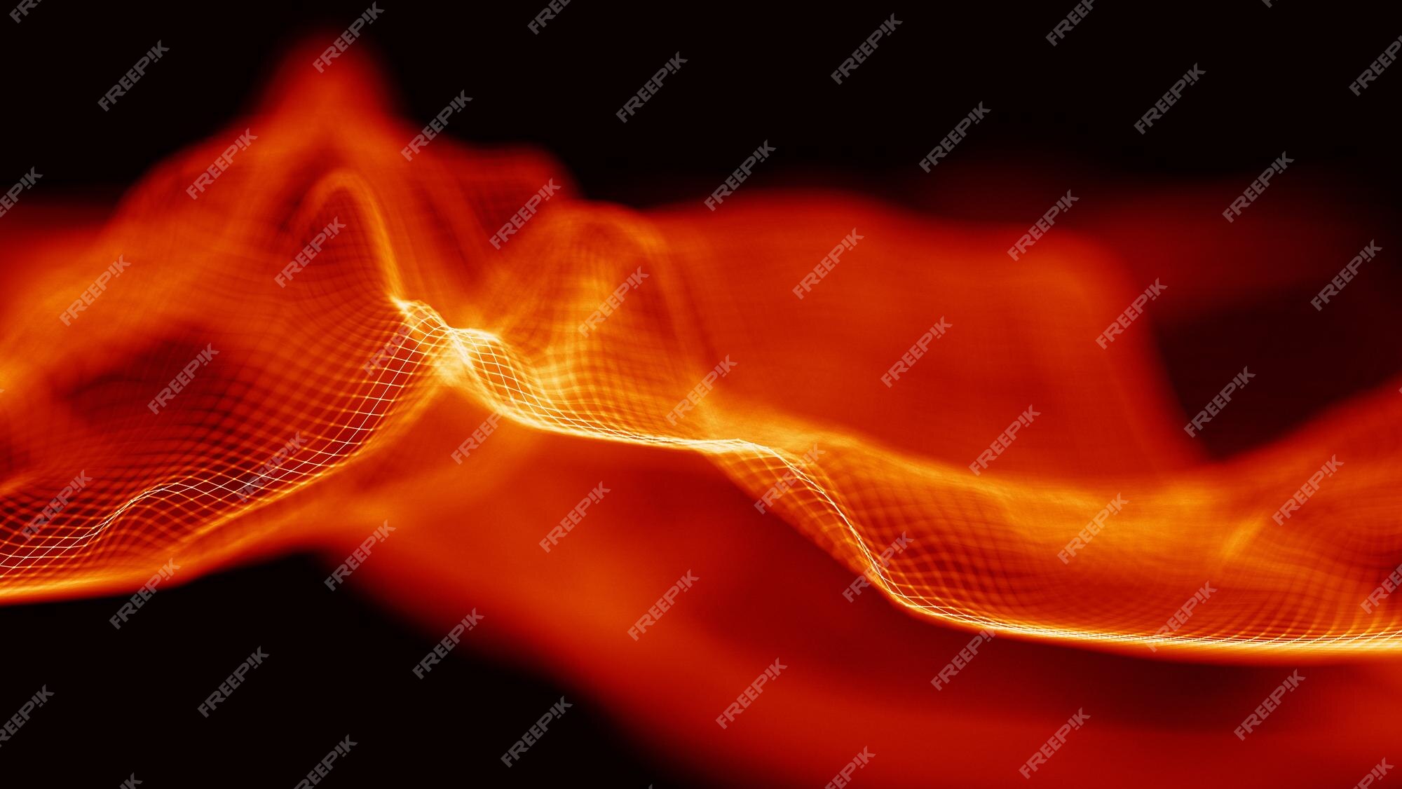 Premium Photo | Red abstract technology background music abstract wave