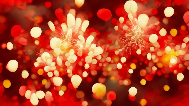 Red Abstract Wallpaper Red Holiday glowing Abstract Defocused Background for Christmas and New Year