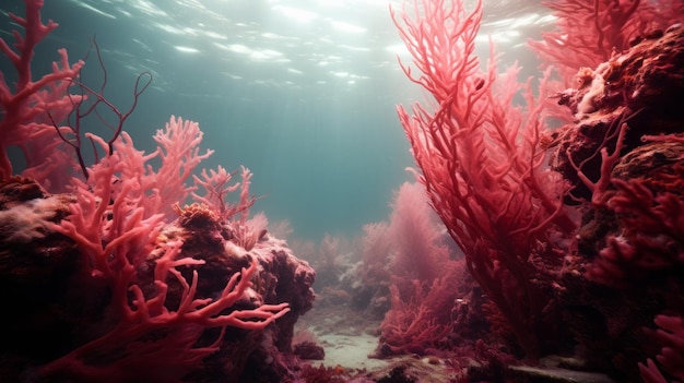 red algae underwater