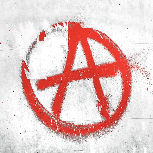 Photo red anarchy symbol