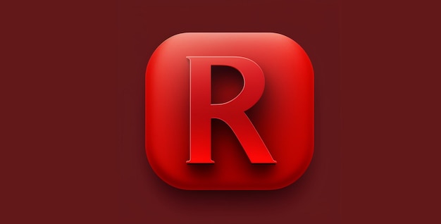 Red app icon with the letter r on the top left.