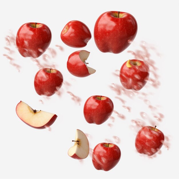 Red Apple Falls In Water