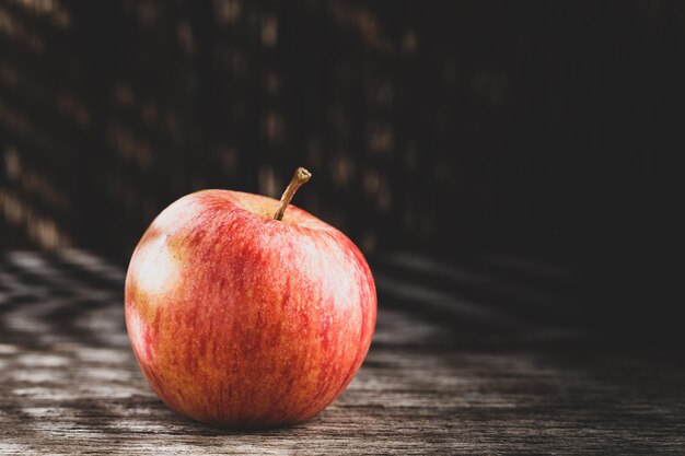 Red apple fruit on the table