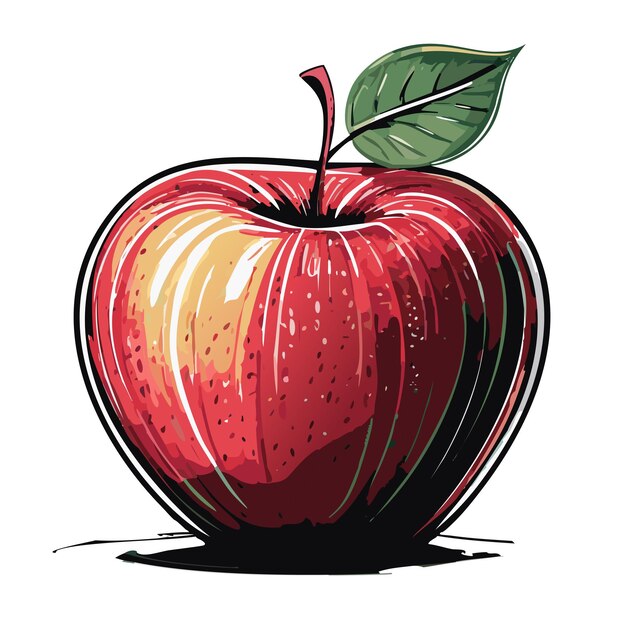 Photo red apple fruit vector