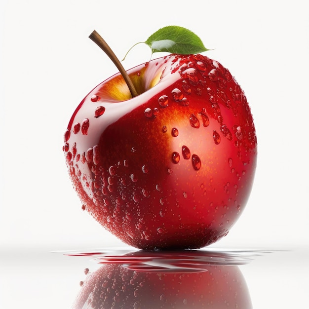 Red Apple Isolated Illustration Generative AI