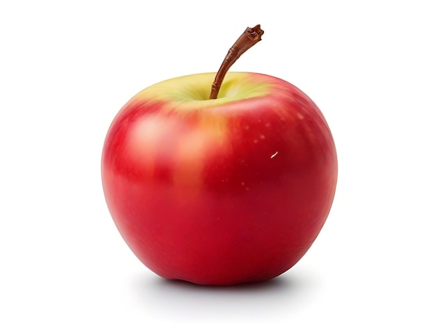 Фото Красное яблоко изолировано на белом фоне с вырезанным путем и полной глубиной поля