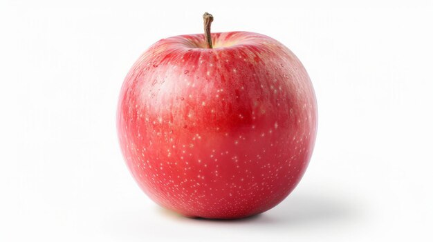 Red apple isolated on white background clipping path full depth of field