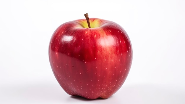 Red apple isolated on white background Fresh raw organic fruit generate ai
