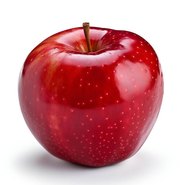 Red apple isolated on white background Full depth of field