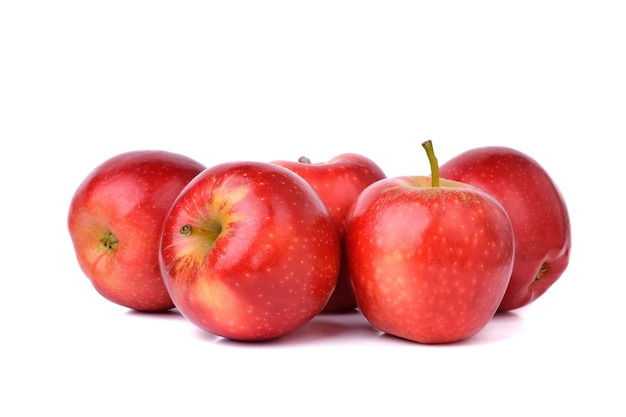 Red apple isolated on the white background