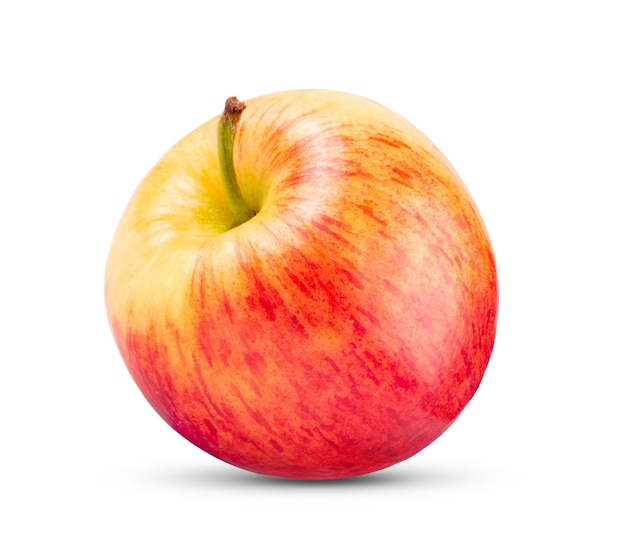 白い背景で隔離の赤いリンゴ