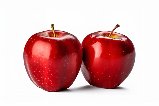 Red apple isolated on white background