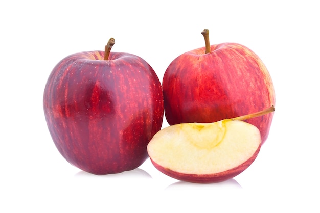 Red apple isolated on white background