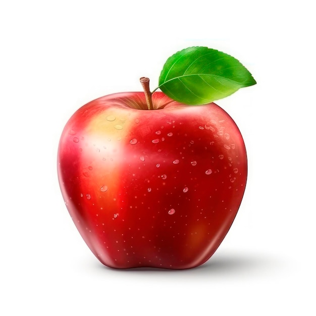 Красное яблоко изолировано на белом фоне