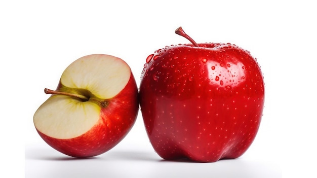 red apple isolated on white background