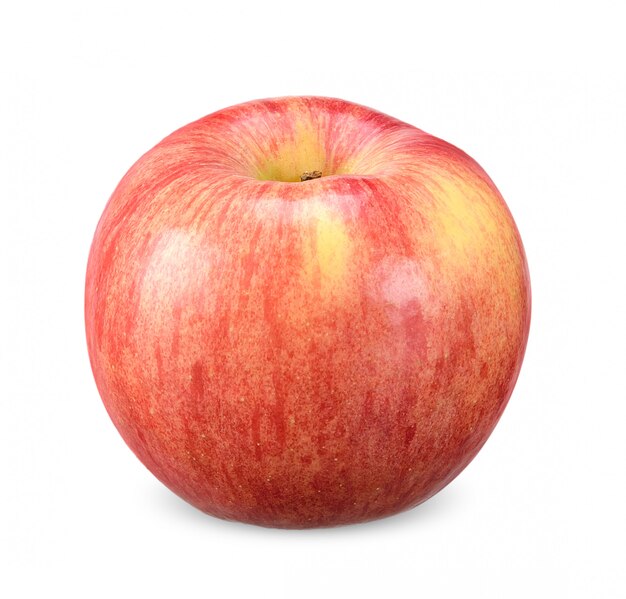 Red apple isolated on white clipping path