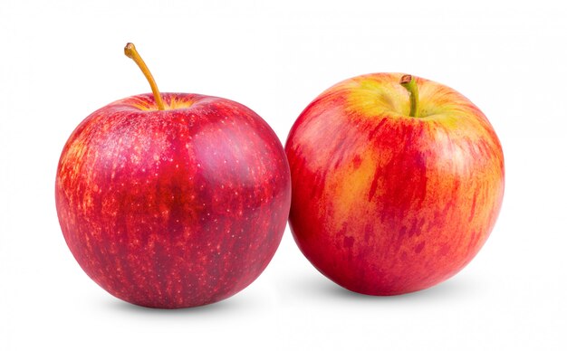 白で隔離赤いリンゴ