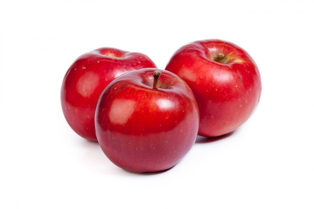 Red apple isolated on the white