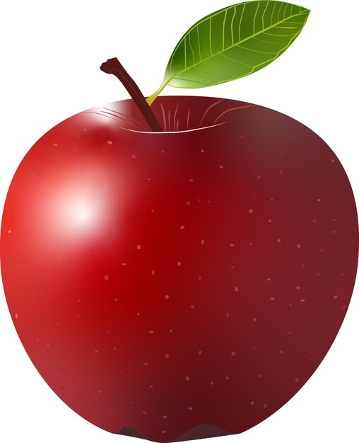 red apple isolated