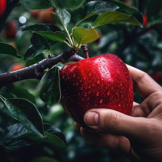 Red apple picking