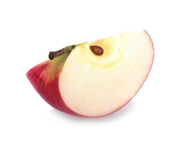 Red apple piece isolated