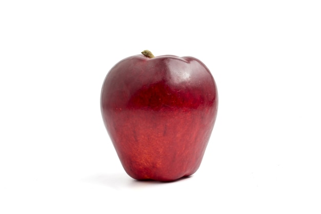 Red apple on a white background