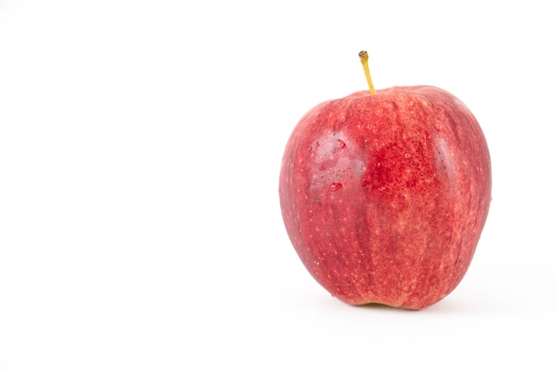 Red apple on white background