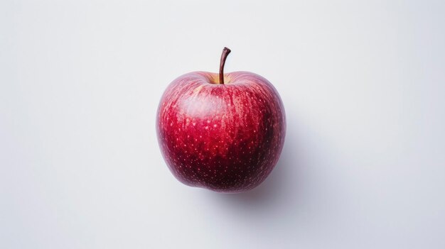 Red apple on white background