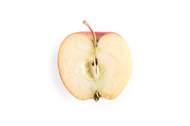 Red apple on a white background