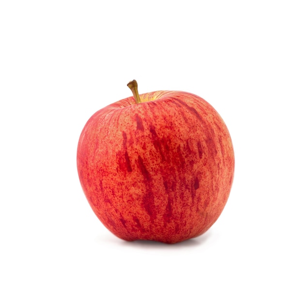 Red apple on white background