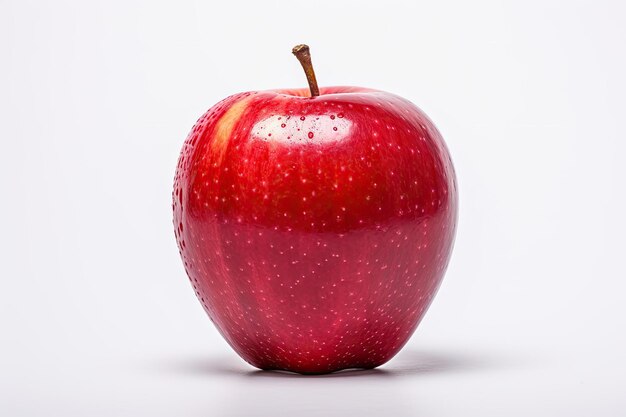 Photo a red apple on a white table