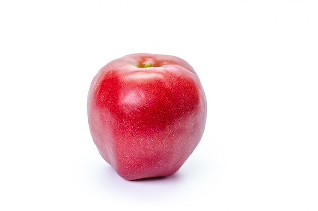 Red apple on white 