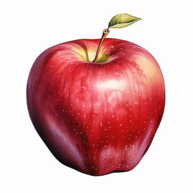 滑らかな表面と魅力的な輝きを持つ赤いリンゴ