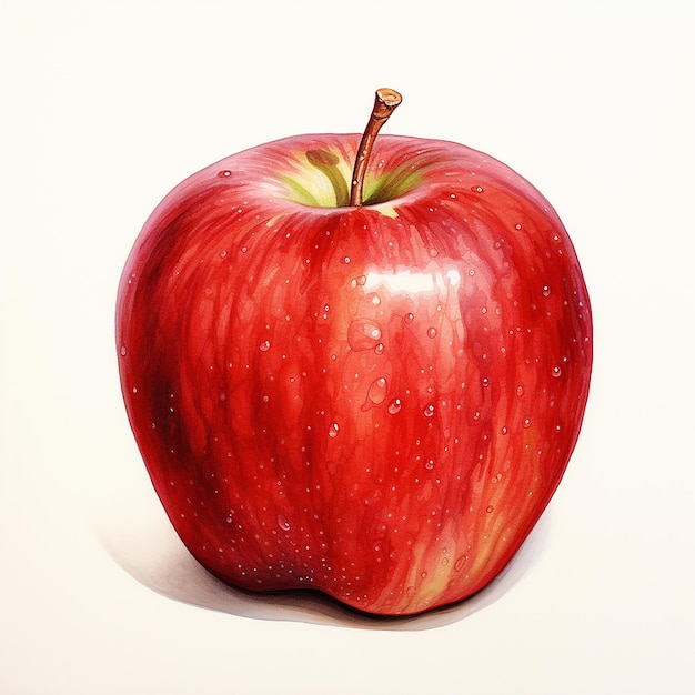 Red Apple with Smooth Surface and Attractive Shine