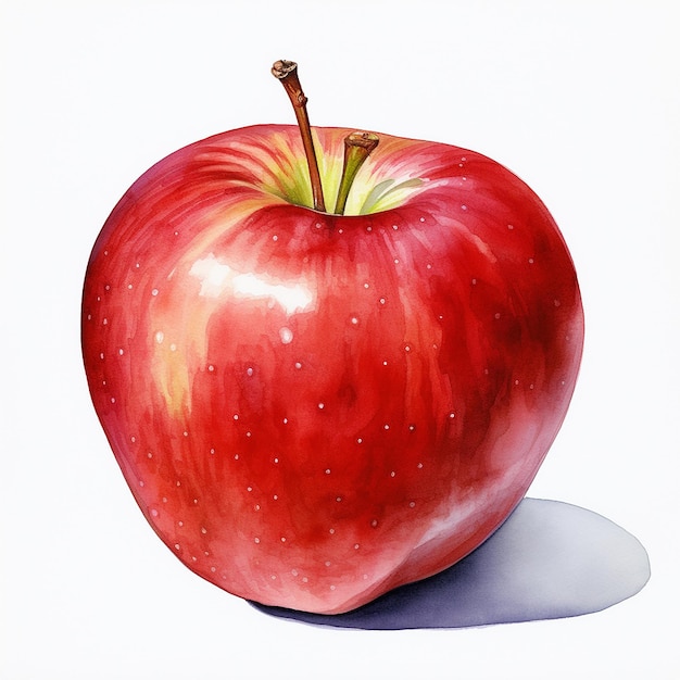 Red Apple with Smooth Surface and Attractive Shine