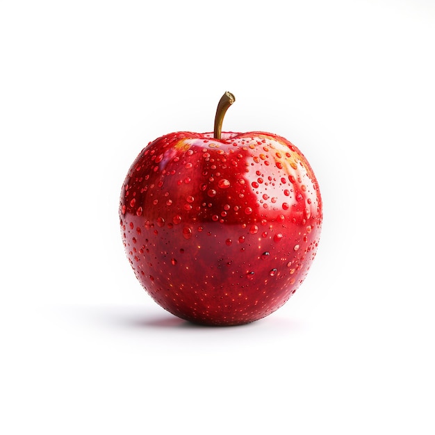 Red Apple With Water Droplets Generative AI