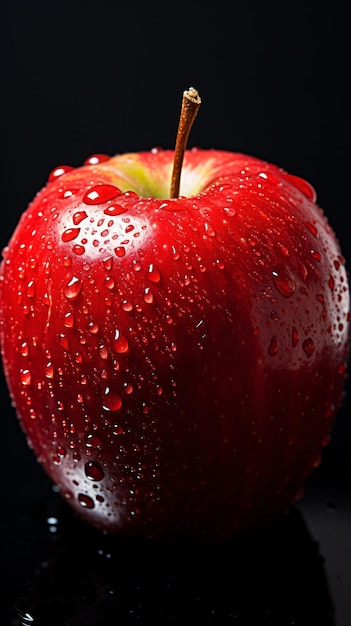 물방울이 맺힌 빨간 사과