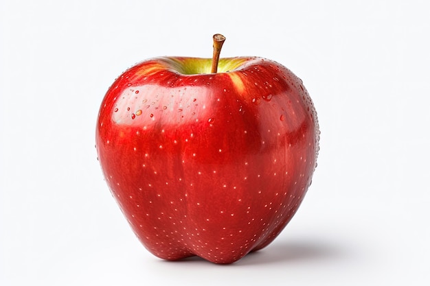 A red apple with water droplets on it