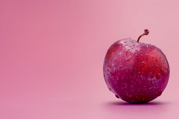 Red Apple With Water Droplets