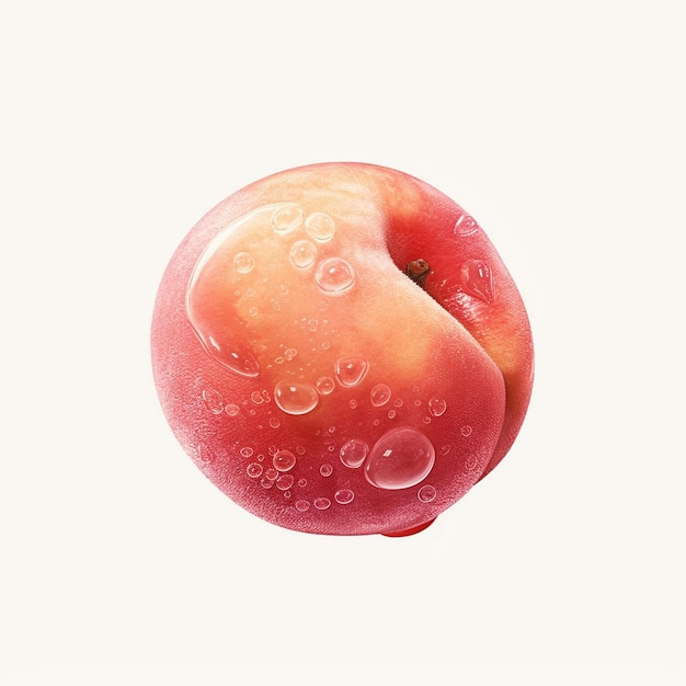 a red apple with water drops on it