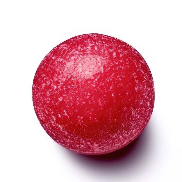 A red apple with a white background and a red apple on the top.